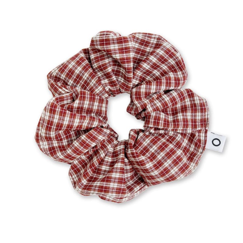NOUGHT O Logo Check Scrunchie