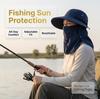 Custom Unisex Upf50+ Uv Protection Sun Hat Detachable Full Face Neck Flap Wide Brim Breathable Mesh Outdoor Fishing Hiking Hat