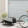 Vidaxl Bicycle Trailer, Black-Gray, 30 Kg, Iron