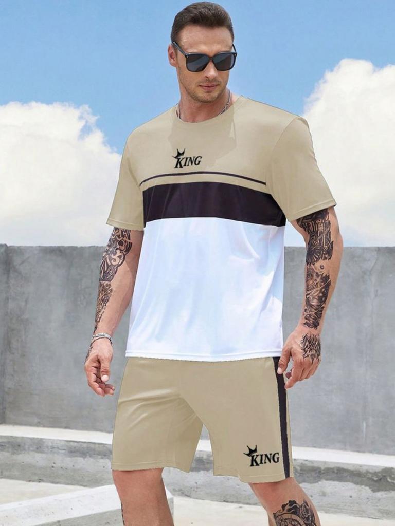 Fashion Outdoor Beach Shorts Men's Short-sleeved T-shirts And Shorts Sets Summer 3D Print Men's Sets