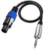 Reliable Speakon To 1/4in TS Cable for Bass Amp Cabinets Universal Compatibility