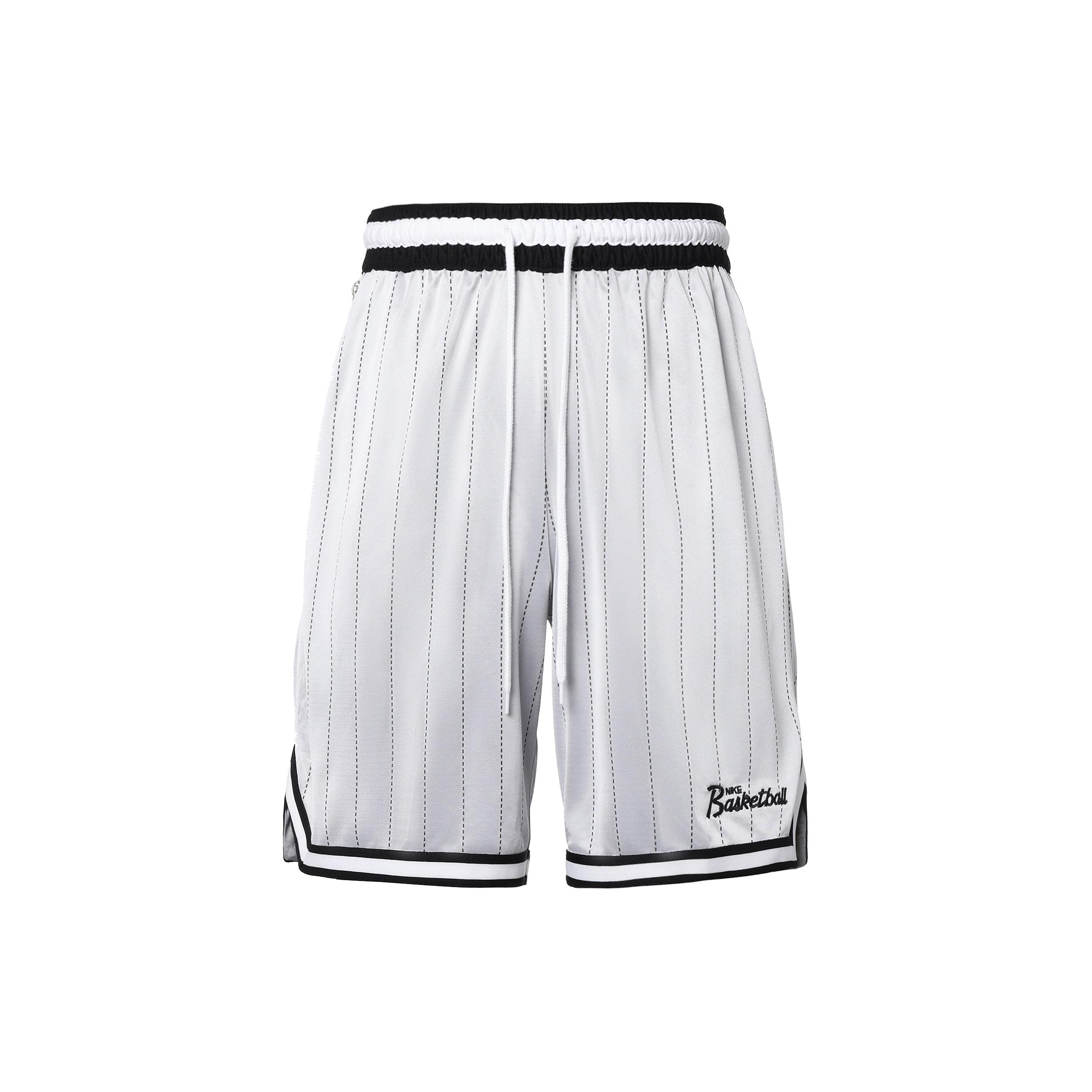 Nike Casual Breathable Sports Lacing Stripe Shorts Gray White Men s DA5710-100 M