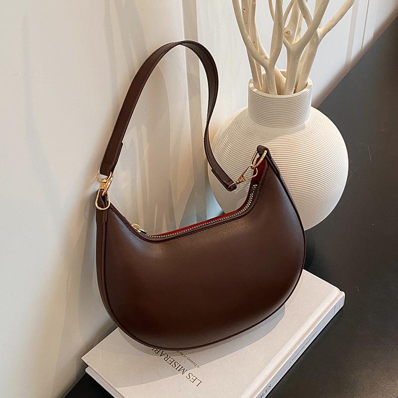 

Трендовая простая полиуретановая швейная нить круглая летняя новая сумка подмышку женская сумка высокая текстура сумка на плечо сумочка