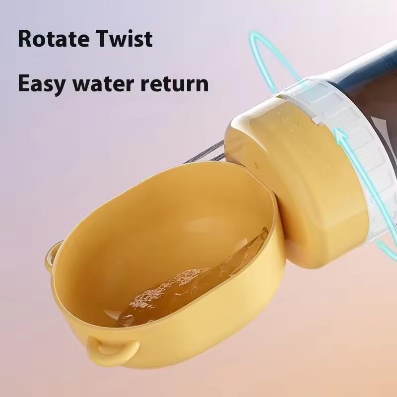 Portable 2 - in - 1 Dog Water Bottle with Food and Water Container Pet Feeder Bowl for Outdoor Travel Dog Drinking Bowls