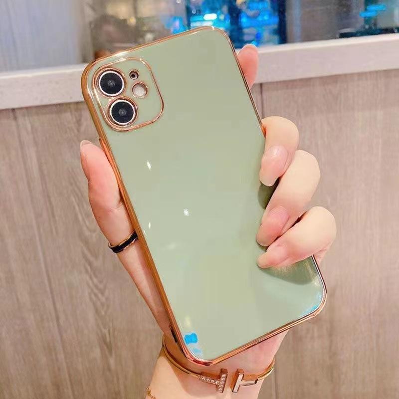 Applicable To iPhone16 Mobile Phone Case 12 Simple Apple 15Pro Anti-drop 11 Protective Case 8 Electroplated 14 Silicone Soft Case