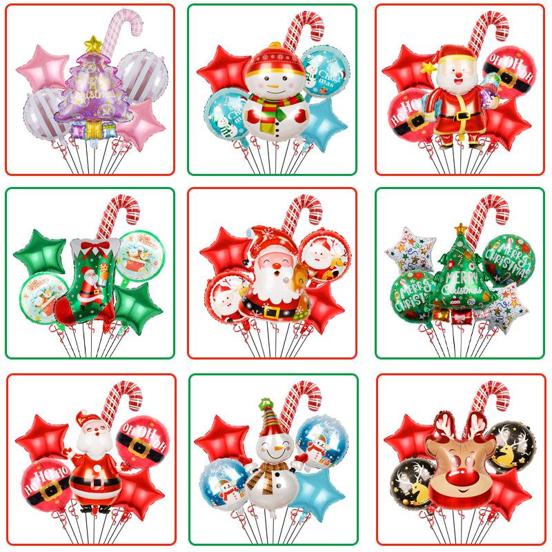 Weihnachtsballonanzug Weihnachtsmann Schneemann Elch Weihnachtsbaum DIY Weihnachts-Globos Kindergeschenke für Zuhause Neujahr 2024 Navidad Dekor