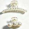 Simple Temperament Pearl Hair Clip for Woman Korean Shark Clip Girl's Ponytail Clip