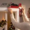 Indoor Holiday Door Sign Christmas Wooden Corner Decor, Festive Gnome/Gingerbread House/Letter Frame Sign, No Unique Gift Idea Drill Topper