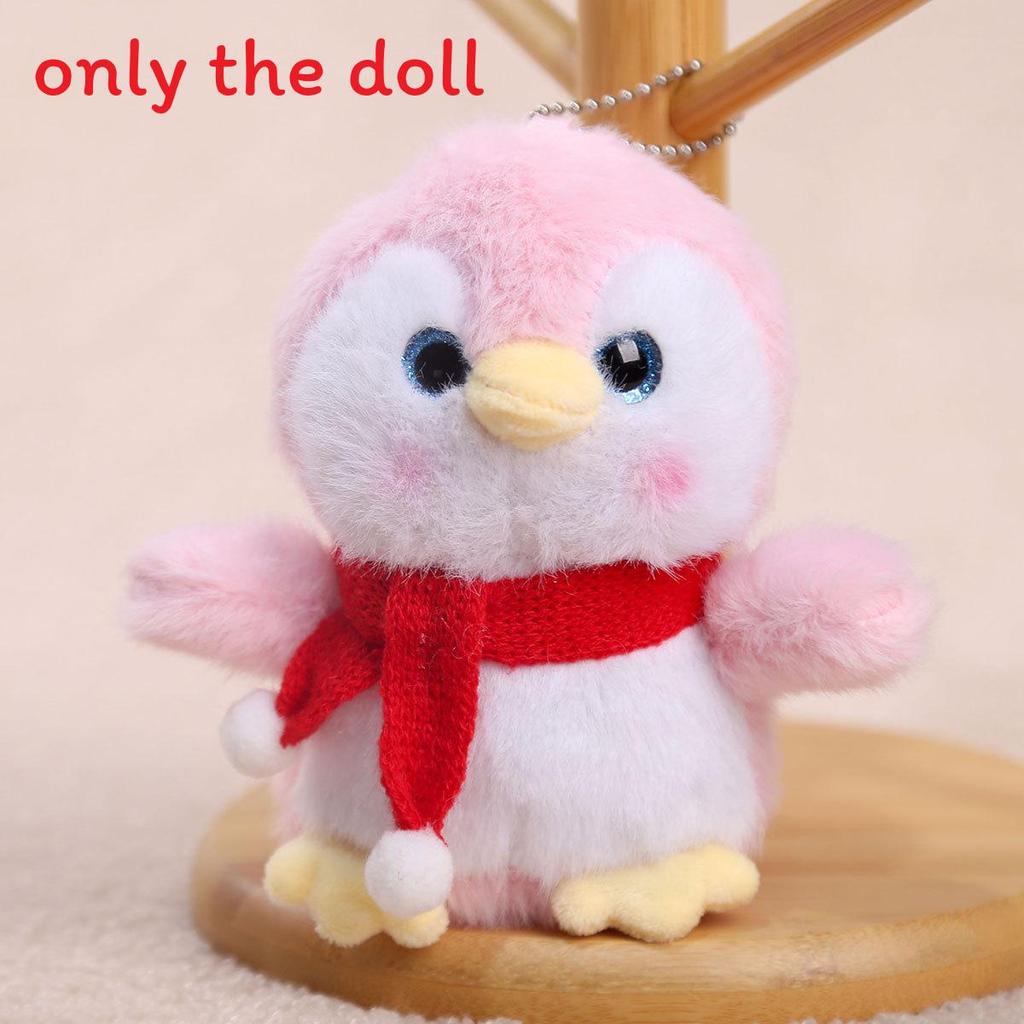 Penguin Plush Keychain With Bow Tie And Scarf Design For Bag Decor