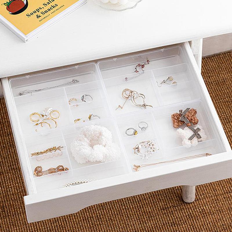 Desk Drawer Organizer Desk Sundries Stationery Storage Box Bin Cosmetics Makeup Organizer Home Office Drawer Divider Container