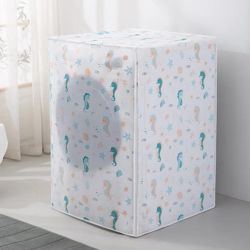 

7KG Washing Machine Dustproof Cover Cute Print Anti-Corrosion Cover For Automatic Roller Washing Machine Durable Waterproof Case For 7kg Wash Machine