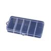 Transparent 5-Compartment Storage Box for Fishing Gear, Accessories, and Stationery