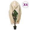 Vidaxl Protective Covers With Zipper, 4 Pcs., 70 G/M², 3.93X3 M