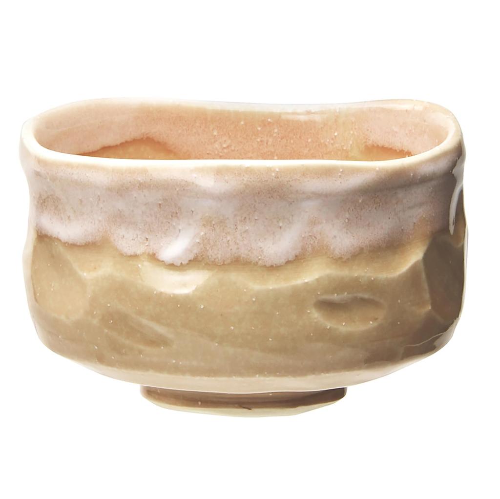 Mino ware matcha bowl gift set in a wooden pink cherry blossom approximately Includes matcha tea and Yamakatsu Mino Touen and Made in box. Kiln-change