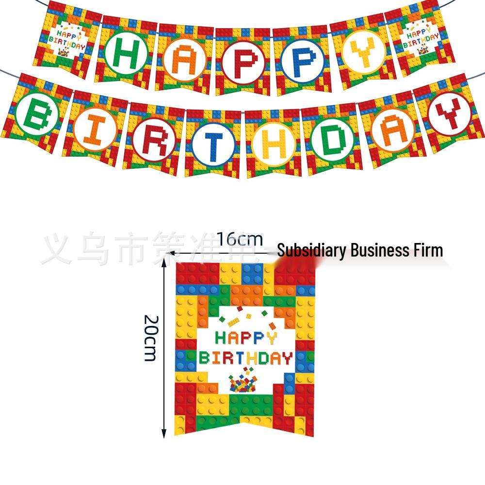 LEGO Thema Kindergeburtstag Party Geschirr Set - Teller, Servietten, Tischdecke