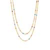 European and American ins personalized color dripping bean chain plated 18K gold stainless steel necklace stacked jewelry women