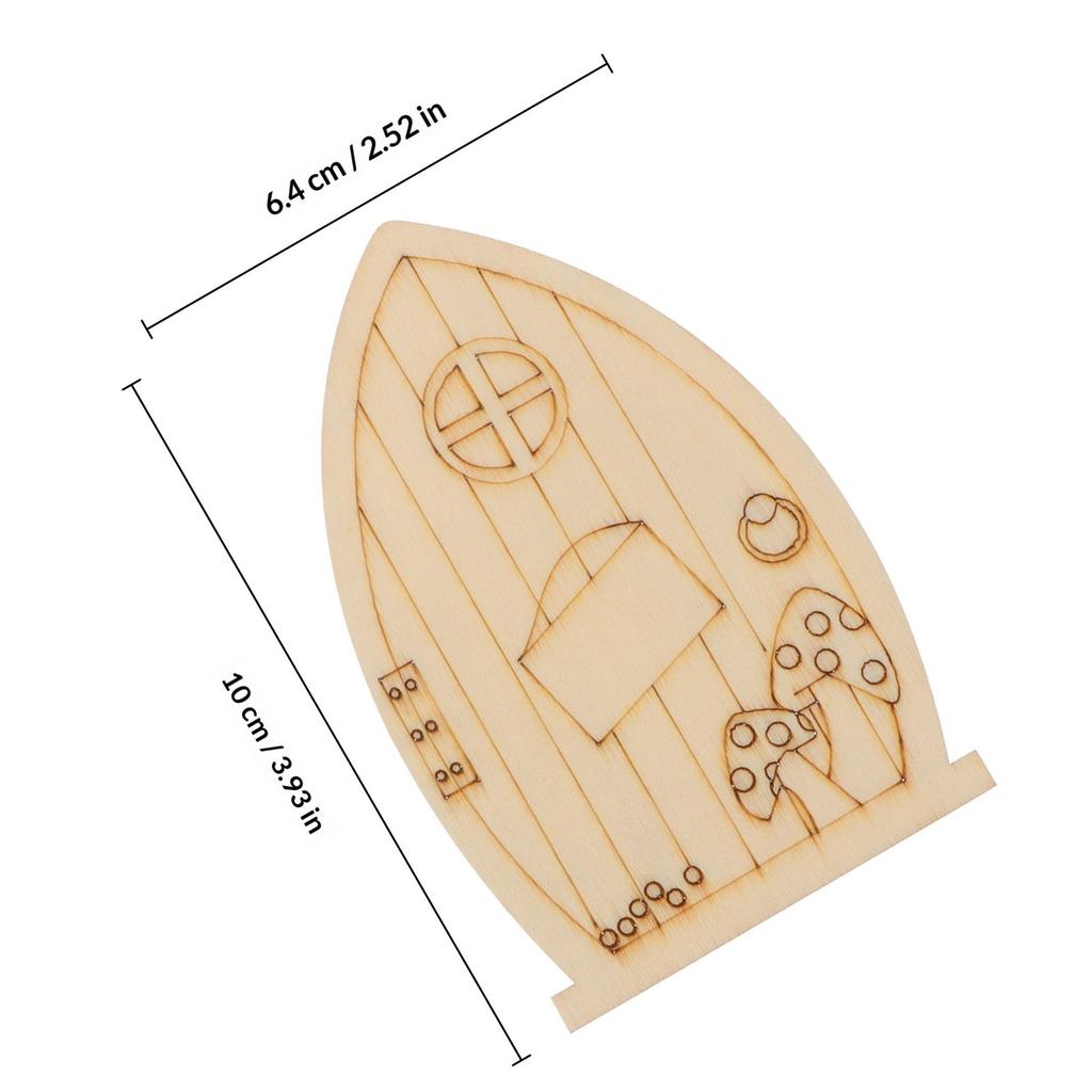48Pcs DIY Fairy Doors Wood Chips Blank Unfinished Wooden Slices for Art Projects Home Decoration Painting Craft Boards