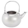 Tekanna i 304 rostfritt stål Platt botten Induktionsspis Vattenkokare Tekanna med filter Silver 14cm