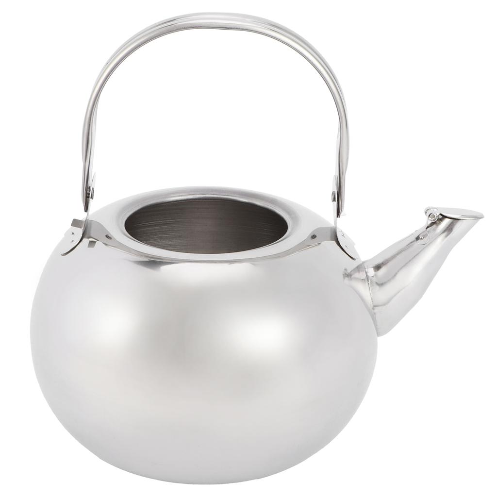 Tekanna i 304 rostfritt stål Platt botten Induktionsspis Vattenkokare Tekanna med filter Silver 14cm