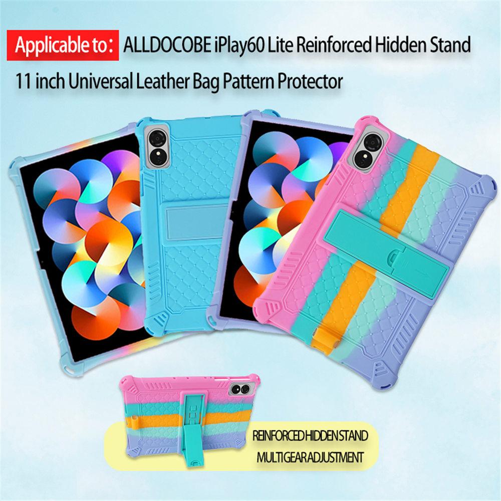 Weiche Silikonständerhülle für Alldocube iPlay 60 Lite 11 Zoll Kindersichere Stoßfeste Hülle mit Riemen Stifthalter