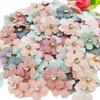 Een set van 20 kleine stoffen bloemenpatches, perfect voor gebruik in projecten, haaraccessoires, hoofdbanden, strikken en hoeddecoraties.
