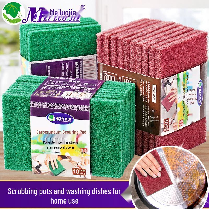 Tampon à récurer émeri Brosse de cuisine - Nettoyant pour vaisselle, casseroles, chiffons et rouille