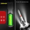 Electric Screwdriver Adjustable Speed Drill 2000mah Rechargeable Removable Replaceable Power Tool with LED Light