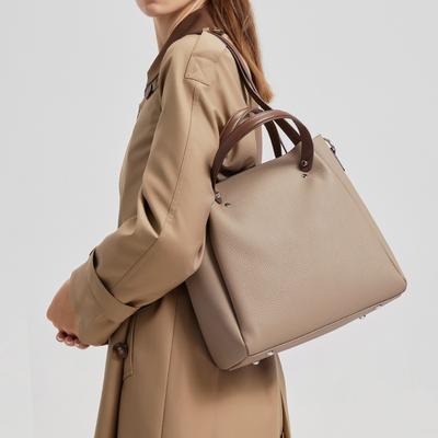Fashion Cowhide Tote Bag New Leather Women's Bag Retro Commuter Handbag Large Capacity Shoulder Bag