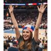 PESENAR USA Flag Patriotic Faux Hair Headband Red White Blue Sports Fan Accessory for Games AND Events