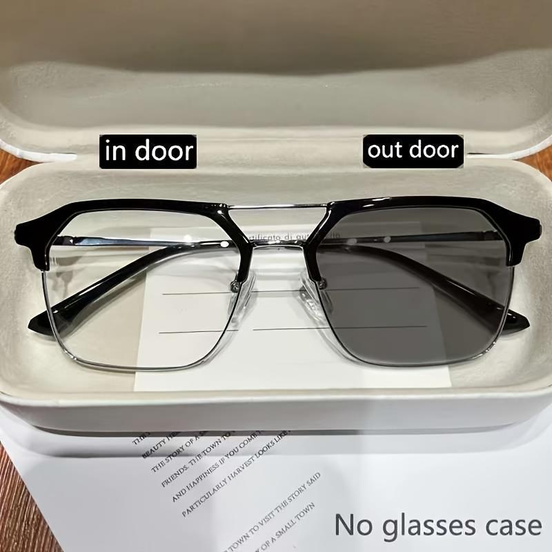 Large Frame Unisex Outdoor Photochromic Glasses, Neutral and Fashionable Color Changing Glasses