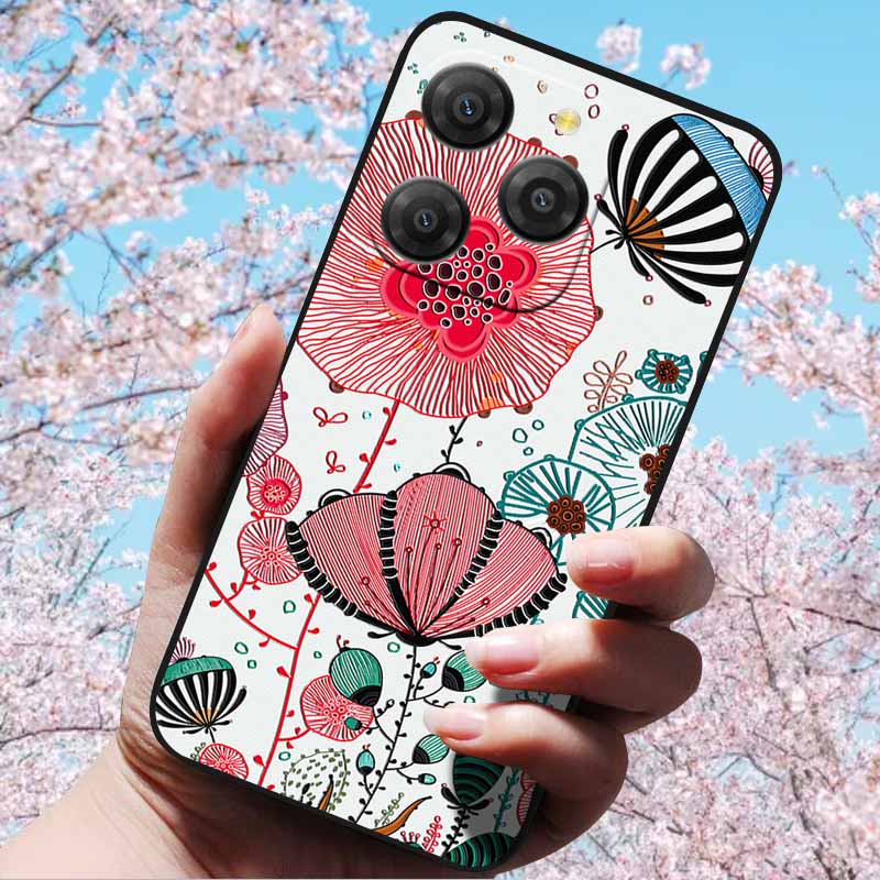 For Blackview Shark 9 5G Cases 3D Relief Flower Emboss Soft Silicone For Blackview Shark 9 5G 3D Cartoon Back Cover Cases Shark9