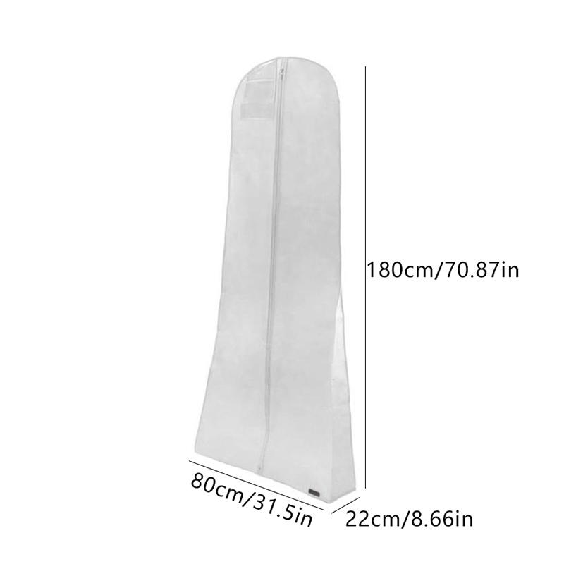 High Quality Long Wedding Dess Bag Cover Evening Dress Dust Cover Bridal Garment Storage Bag New Wedding Dust Cover