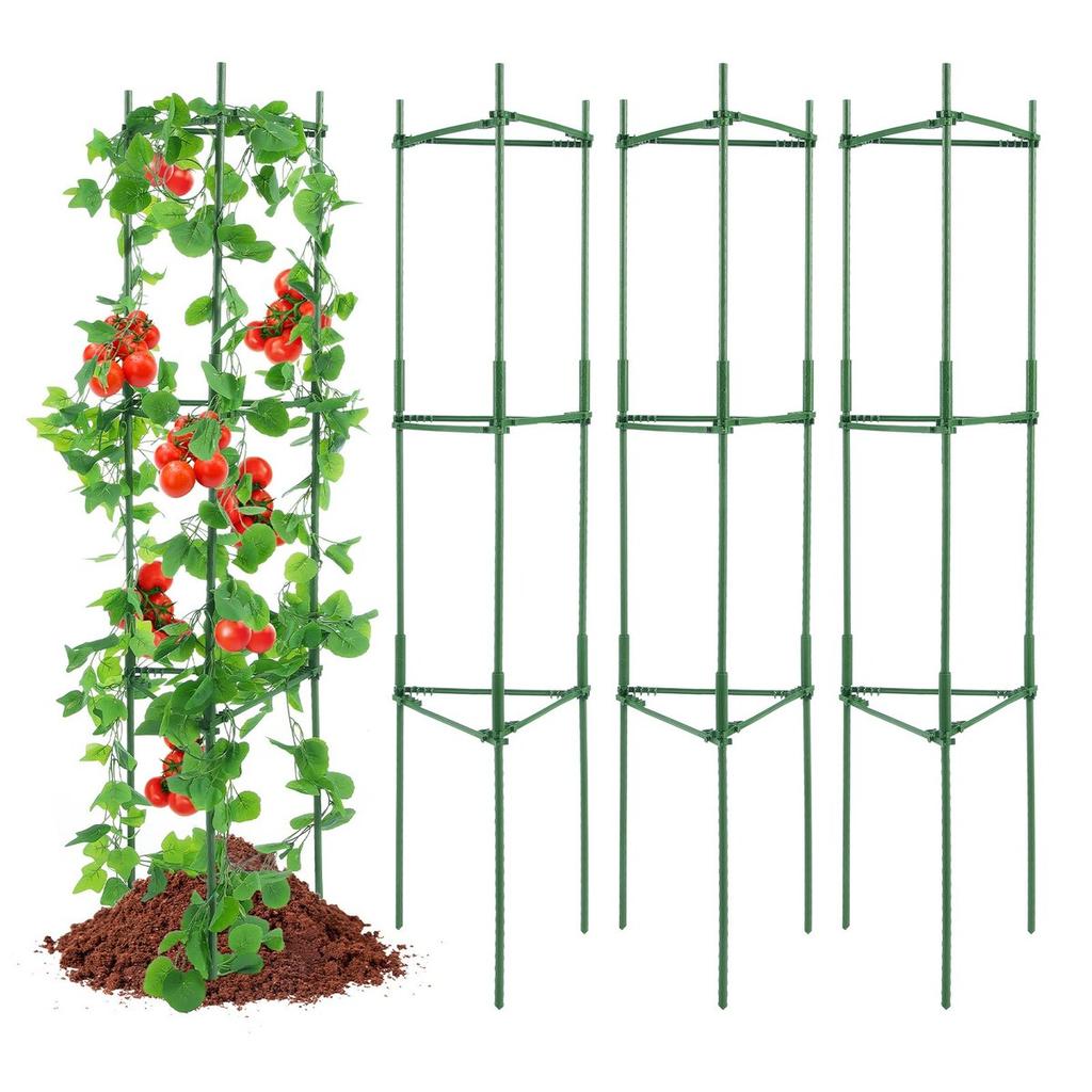 4 Packs Tomato Cages for Garden 63" Tomato Plant Stakes Support Cage