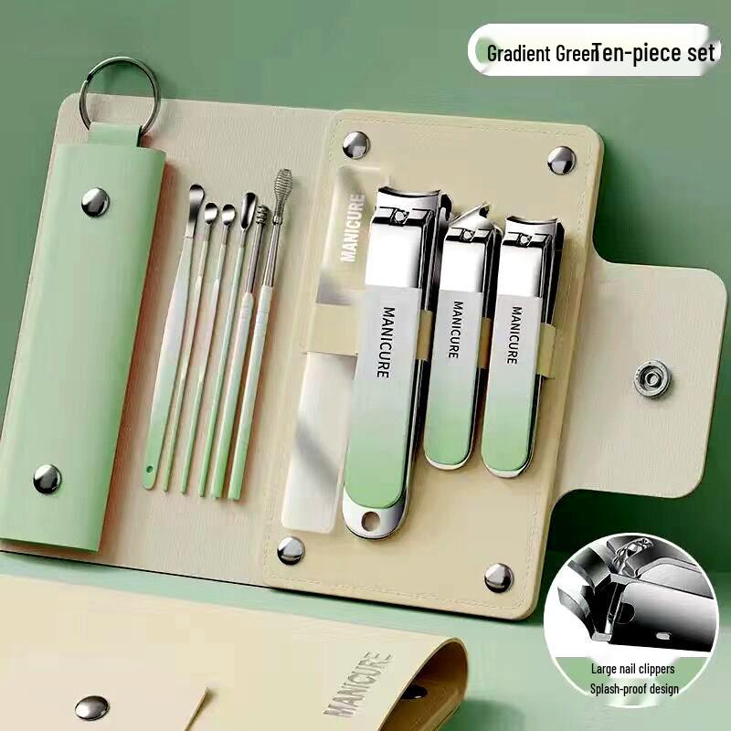Portable Candy Color Nail Clipper & Manicure Set with Ear Pick