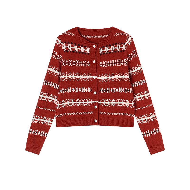 Xiangying Women's Fair Isle Knit Sweater