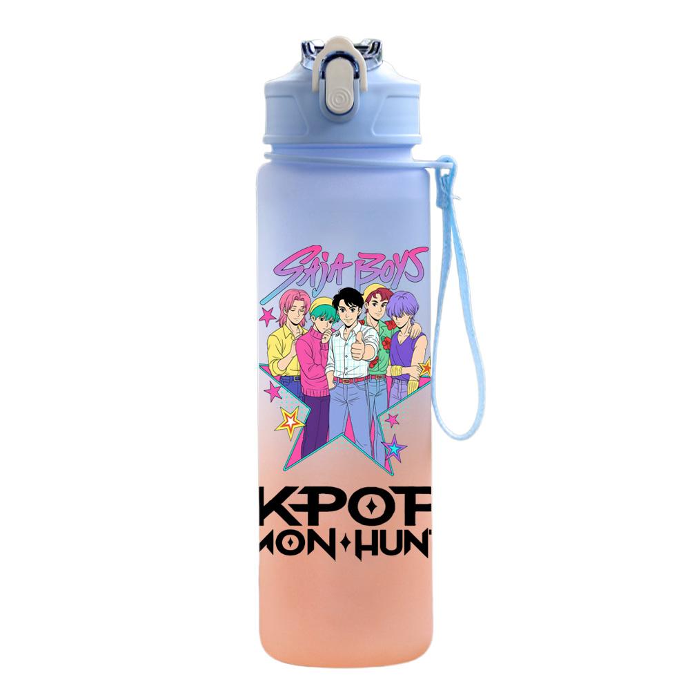 750Ml Water Bottle Demon Hunters Printed Large Capacity Drinking Cup Portable Outdoor Sports Water Cup Children Kid Gift