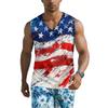 Men's Sleeveless Casual Tank Top with Wide Shoulder Straps and Pocket Lightweight Breathable Summer Beachwear Shirt