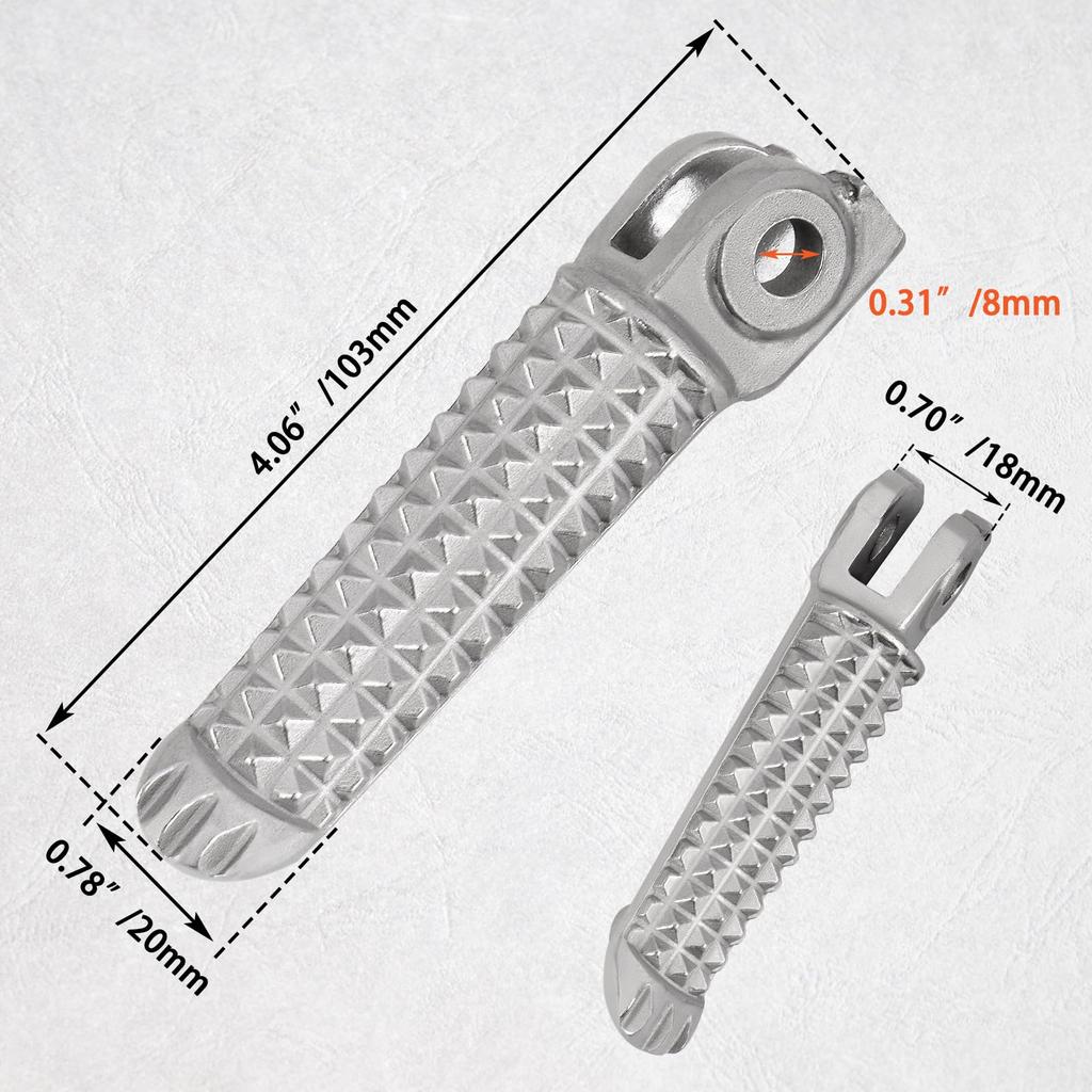 FOVPLUE Front Foot Peg Kit, Left and Right Driver/Rider Footrest Yamaha YZF R1 1998-2024,