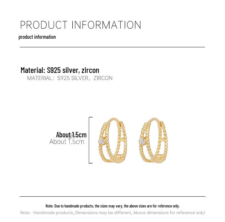 Banyan Baum S925 Silber Retro Doppelt Hohl Damen Luxus Creolen