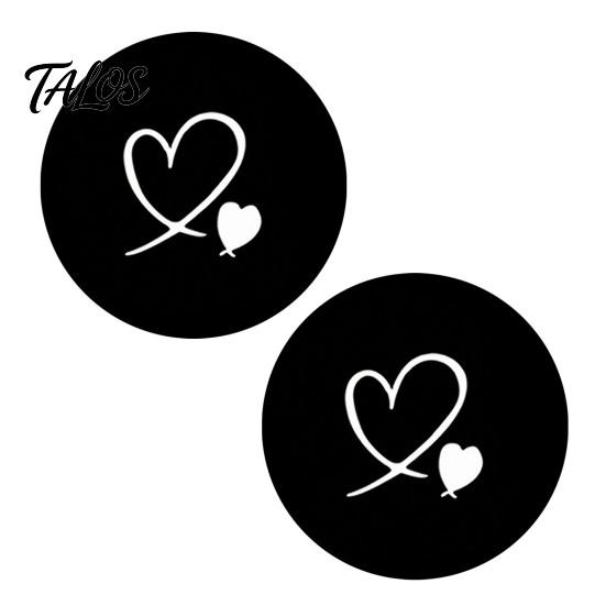 Talos 2PCS Car Coasters, Decorative Silicone Non-Slip Auto Accessories, Reusable Stain-Resistant Thermal Pads, for Home Bar Kitchen