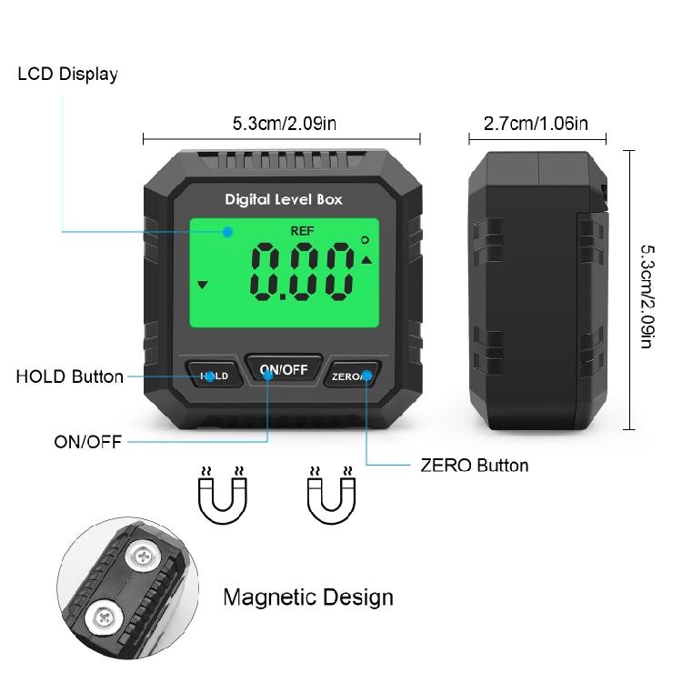 Magnetic Digital Level & Angle Finder / Inclinometer /Bevel Gauge LCD Display