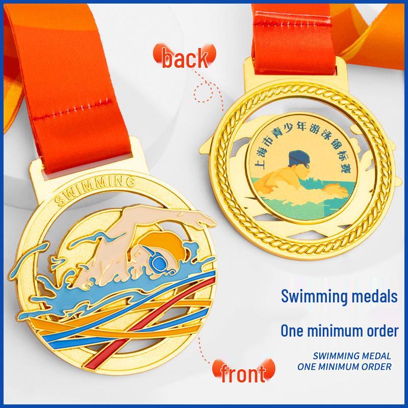 Custom Swimming Competition Medals & School Commemorative Plaques
