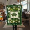 1Pc St.Patrick's Day Print Flannel Blanket, High Quality Comfortable for All Seasons, Home Decor, Warmth and Comfort, Perfect for Christmas Gifts W72