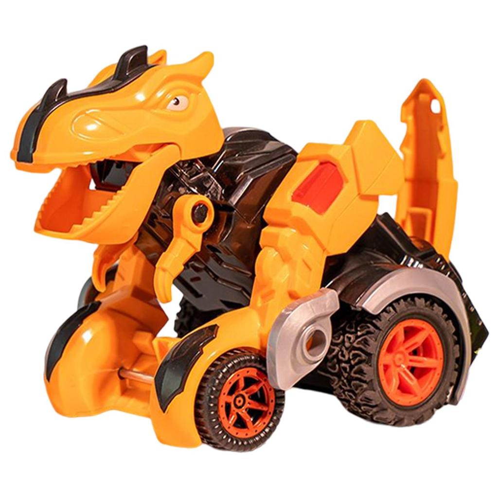 Pull Back Car Toy|Dinosaur Shape Transforming Vehicle Playsets|Friction Driving Dinosaur Carrier Ve