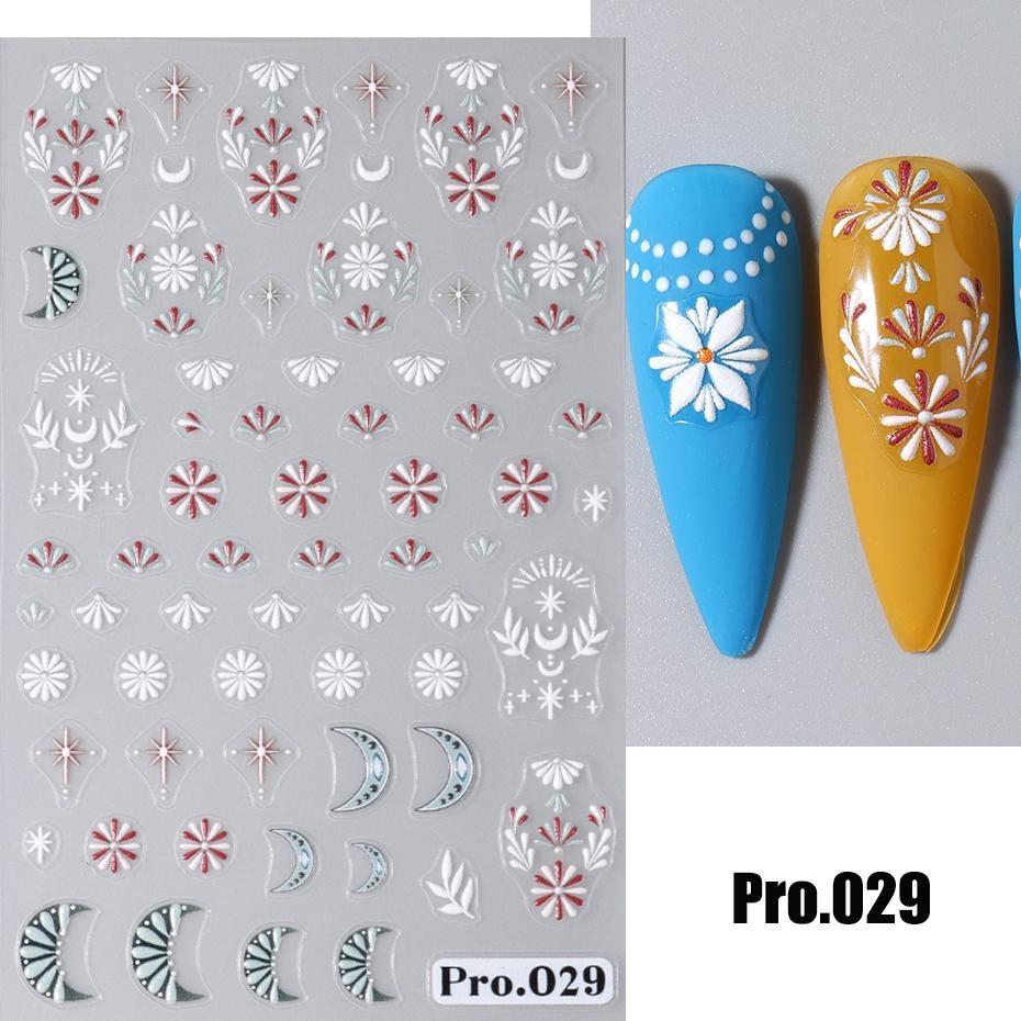 Shining Mermaid Nail Stickers Holographic Shell Star Fish 5D Decals Sea Animal Jellyfish Nail Art Sliders Scrub Summer Design