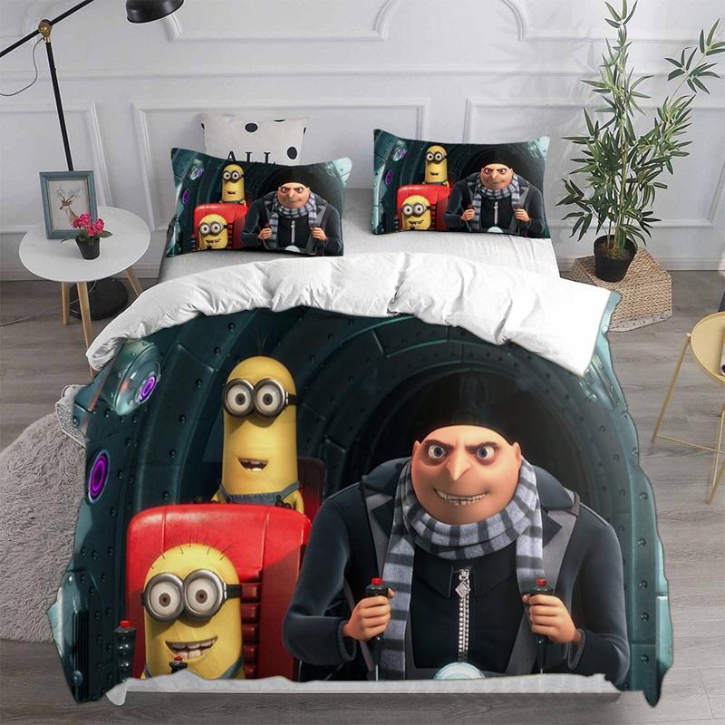 Despicable Me 4 Bedding Sets Comforter Quilt Bed Cover Duvet Cover Pillow Case 2-3 Pieces Sets Kids Adult Size