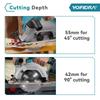 YOFIDRA 6Inch Brushless Electric Circular Saw Digital Display Chainsaw Multifunctional Cutting Tool For Makita 18V Battery Pin