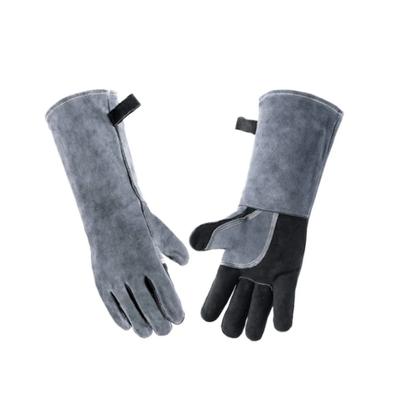 Welding Gloves Work Welder's Cowskin Leather Barbecue Gloves Grill BBQ Garden Protective Heat Resistant Long Sleeve 2415