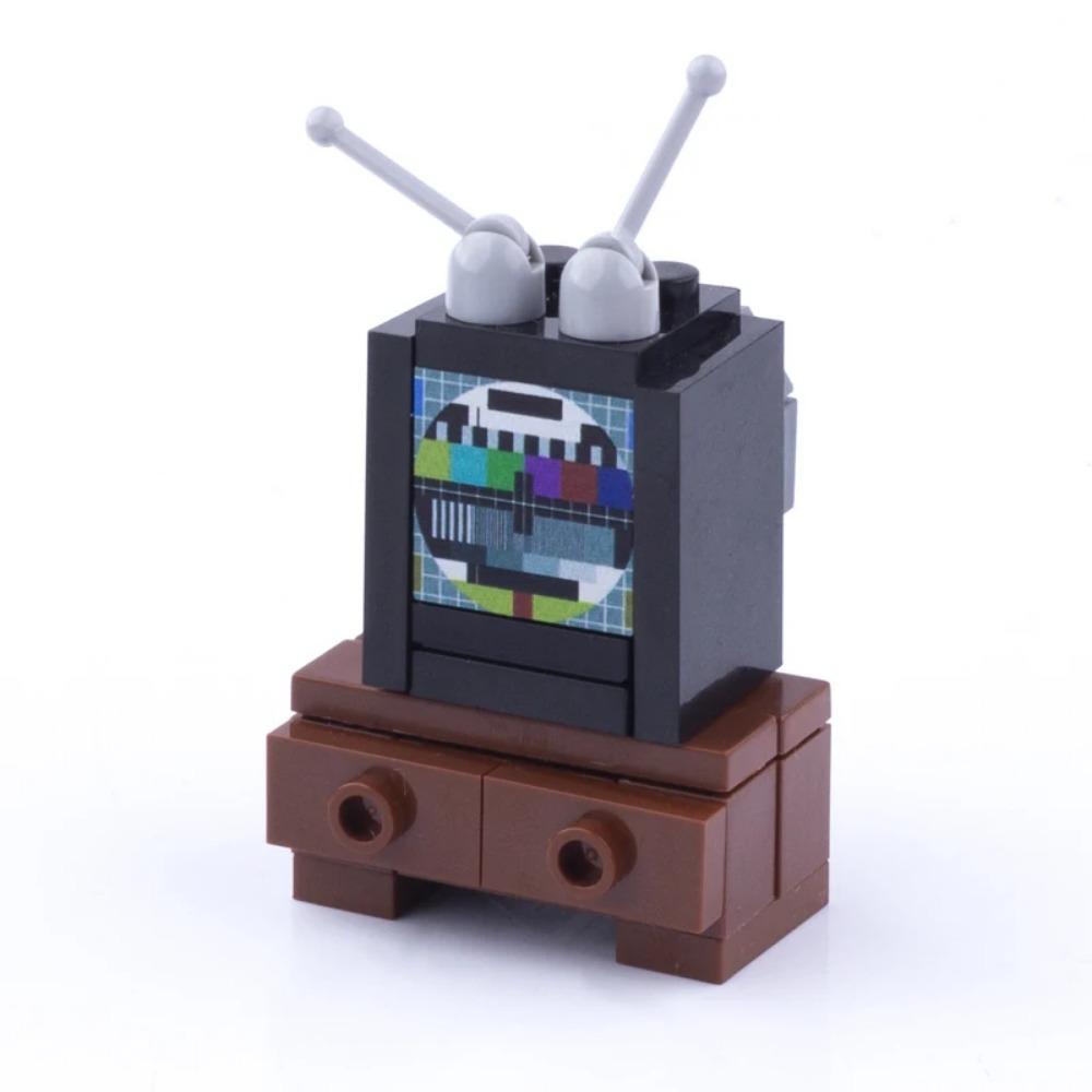 MOC Stadthaus Möbel Bausteine Set Toilette Aquarium Bett Klavier Fernseher Sofa Couch Pendeluhr Kochbank Steine Spielzeug