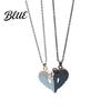 Ensemble Collier Pendentif Cœur d'Ange 1 Collier assortis pour Couple Magnétique